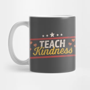 Teach Kindness Retro Vintage Teacher Mug